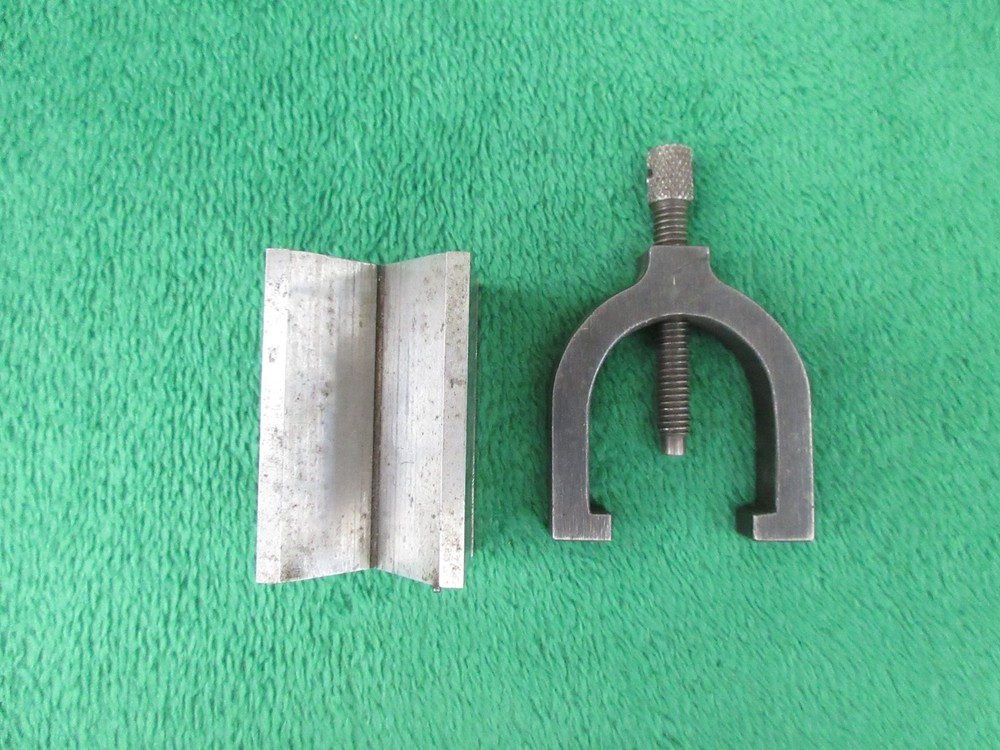 Marked ES V-Block w/ Clamp Machinist Tool