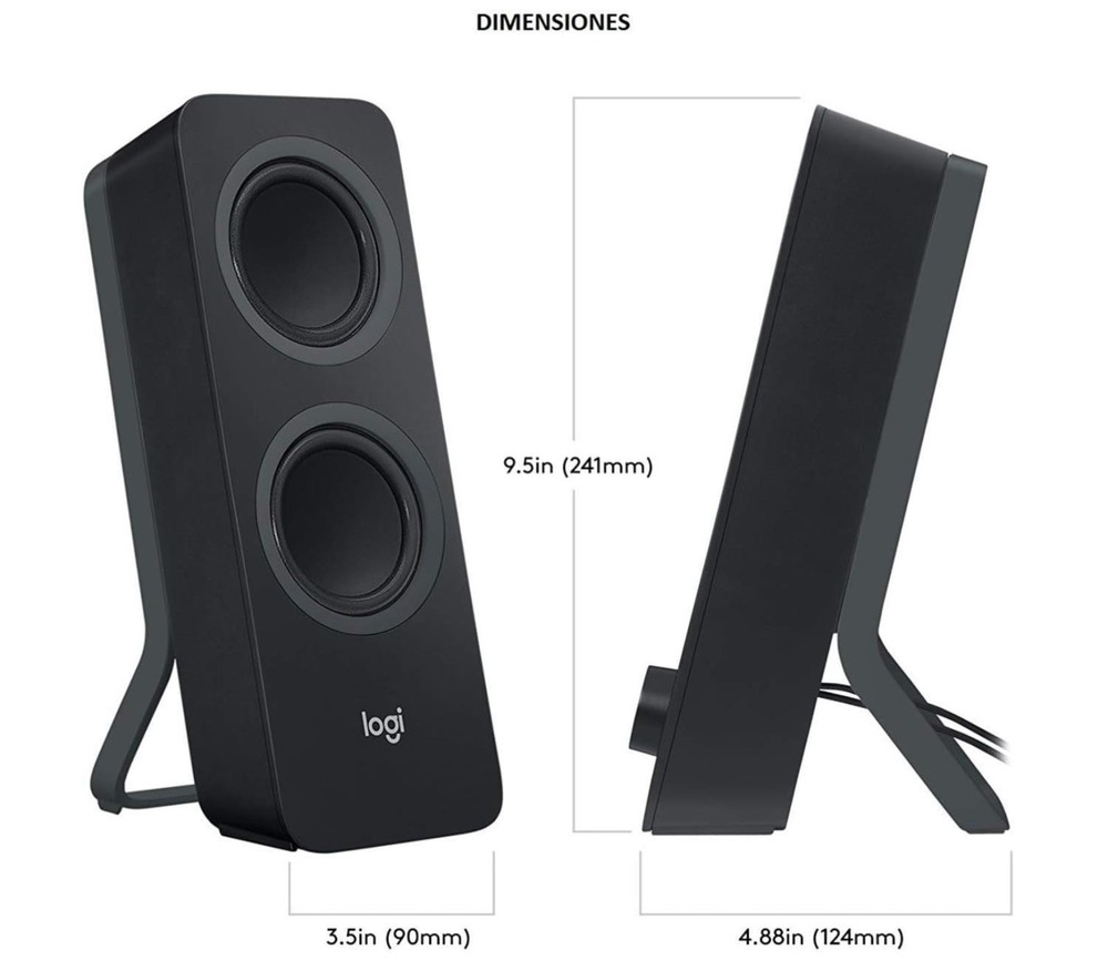 Logitech Z207 2.0 Bluetooth Computer Speakers  - Black