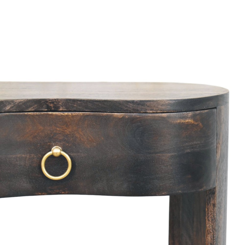 Solid Mango Wood Bedside Table, 1 Drawer, Modern Design, Fully Assembled