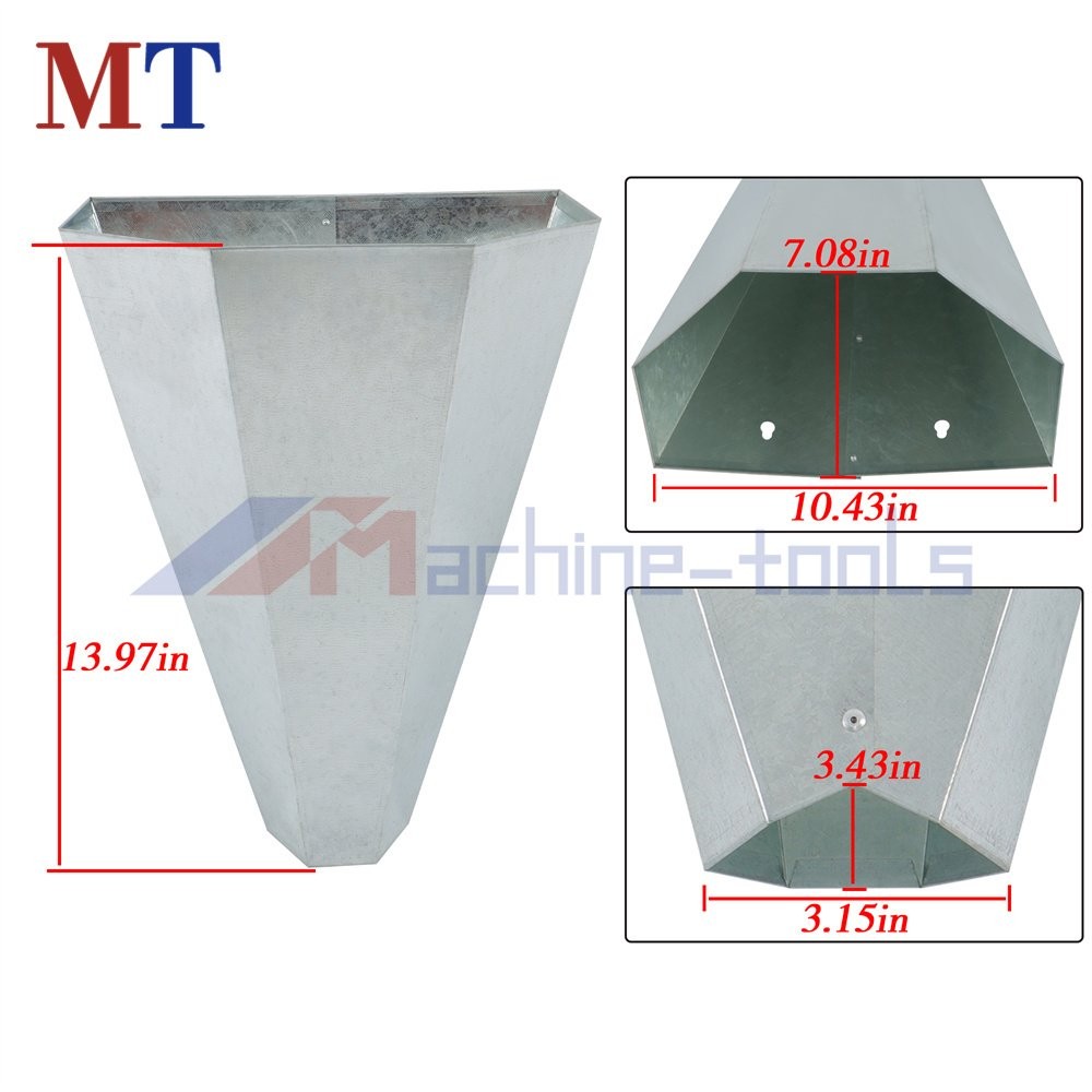 4 Pack Medium Poultry Restraining Flat Back Design Funnel Cone For Chicken Birds