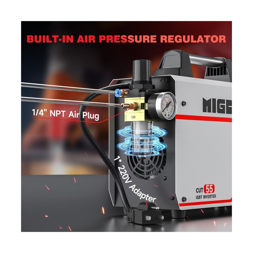 Plasma Cutter 55Amp Non Touch Pilot Arc Non-High Frequency,Non-Touch Dual Vol...