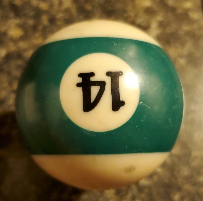 Regulation Pool Billiard Replacement 14 Ball Stripe Green