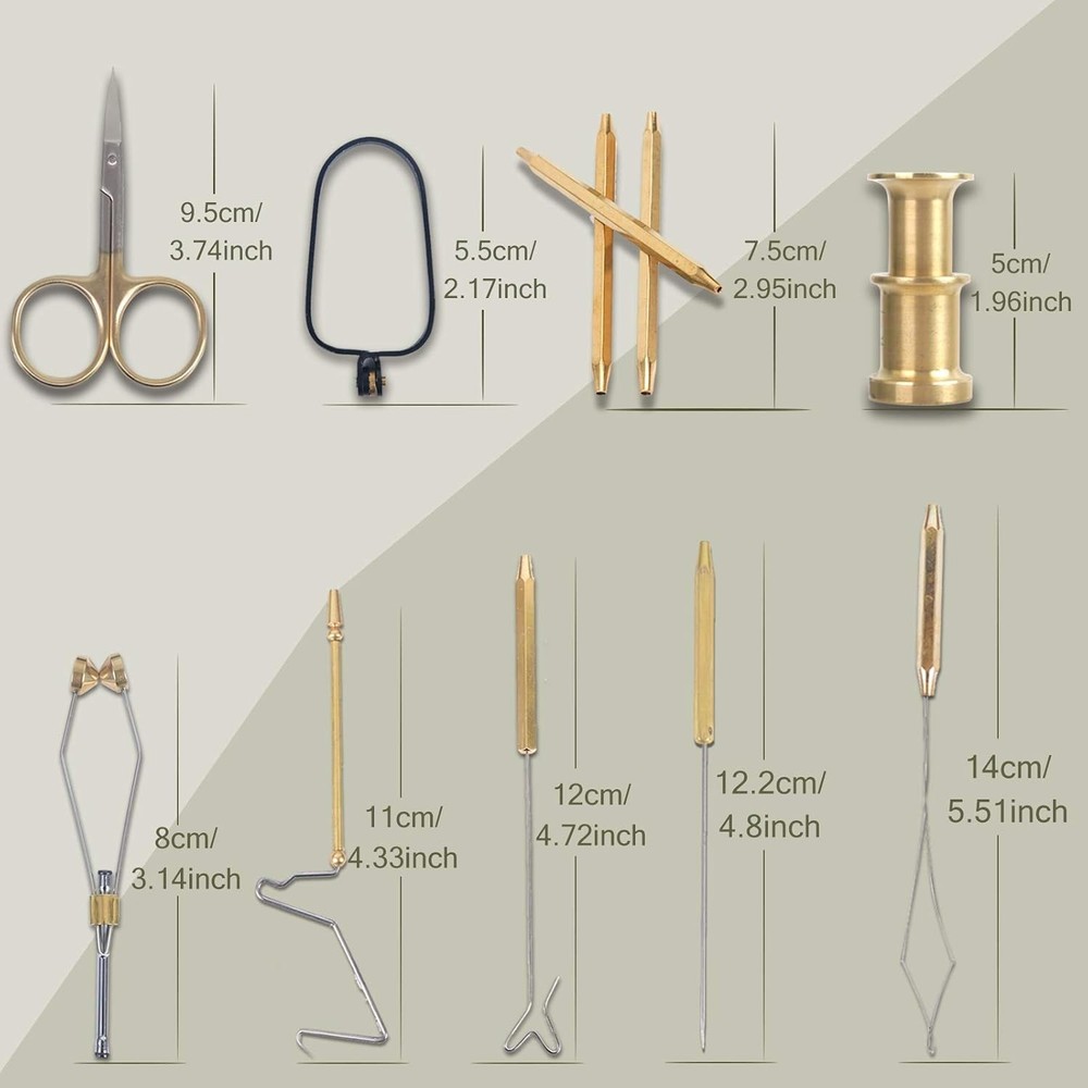 Fly Tying Tools with Neoprene Tool Pouch Kit