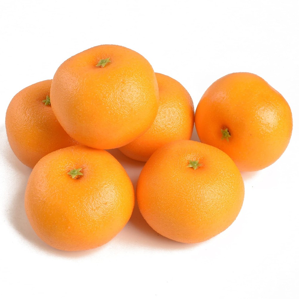 Luckforest 6 PCS Artificial Oranges Set Lifelike 6pcs