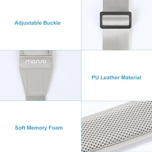 Shoulder Strap,Soft Adjustable Breathable Universal Replacement 59 inch Gray