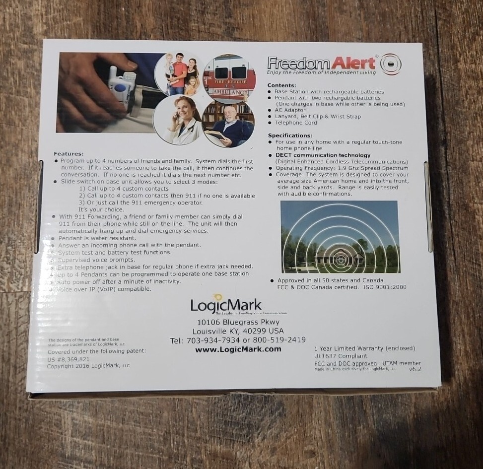 Freedom Alert Personal Emergency Response System Dialer 35911 Open Box