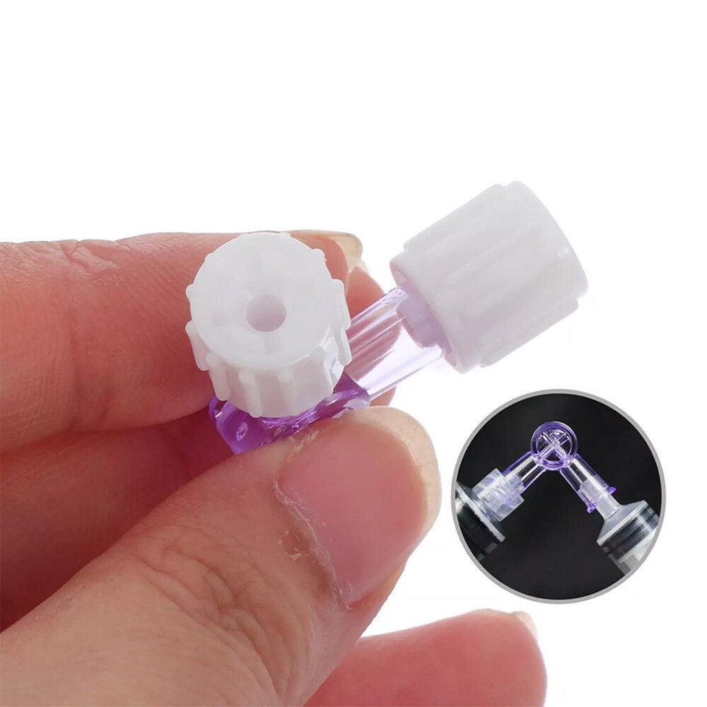10 PCS 2-Way Stopcock Luer Lock Connection Adapter