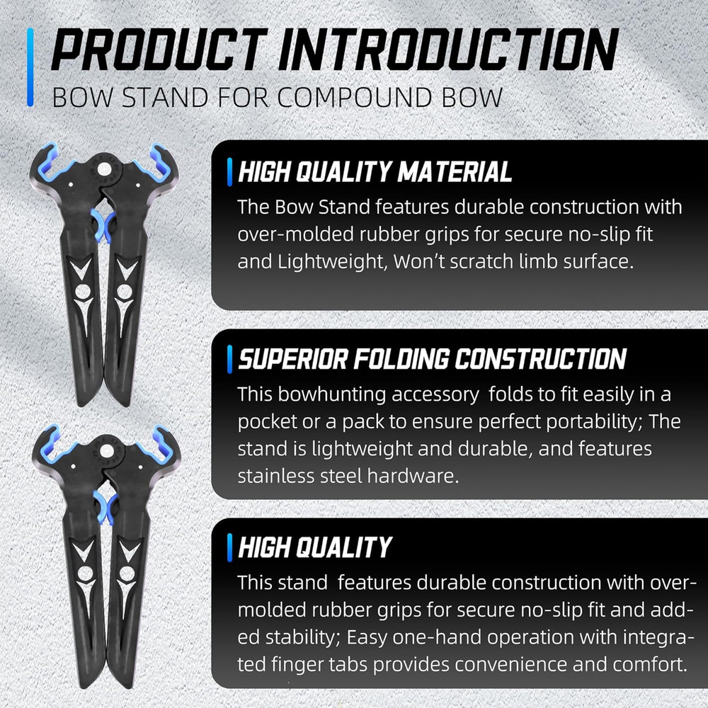 Compound Bow Stands Bow Limbs Clamp Holder Universal Bow Kickstand for Compound