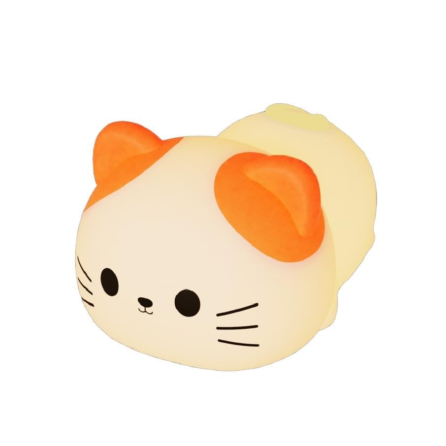 Led Cute Night Light, 7 Colors Dimmable Timer Bedside Lamp, Touch Control Cat
