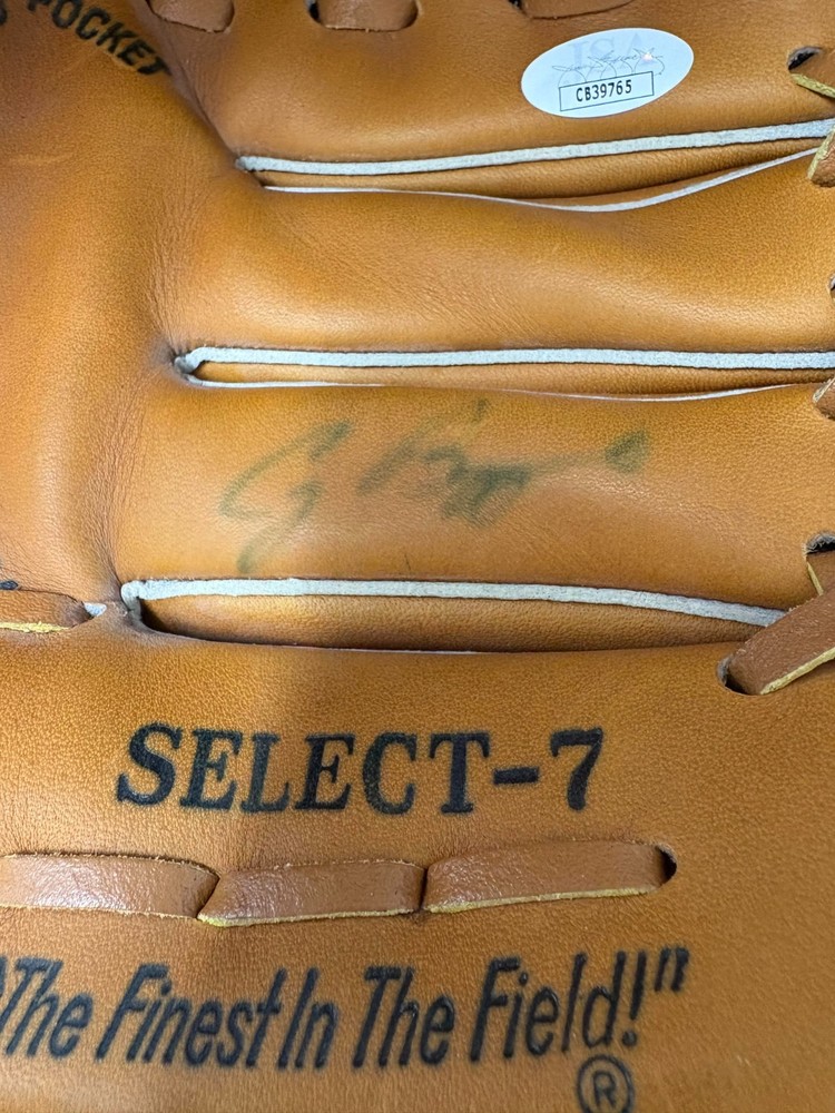 Craig Biggio Signed Baseball Glove JSA