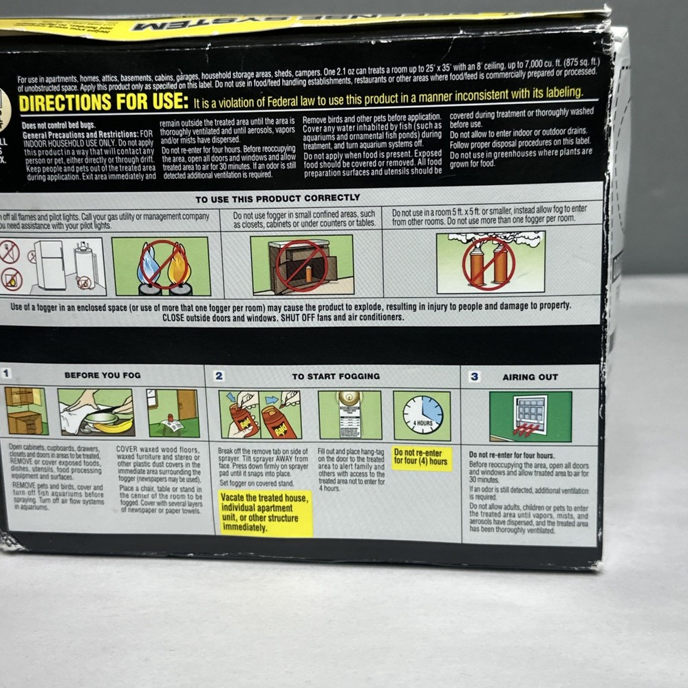 Raid Max Concentrated Deep Reach Fogger 3 Pack Roach Flea Killer New