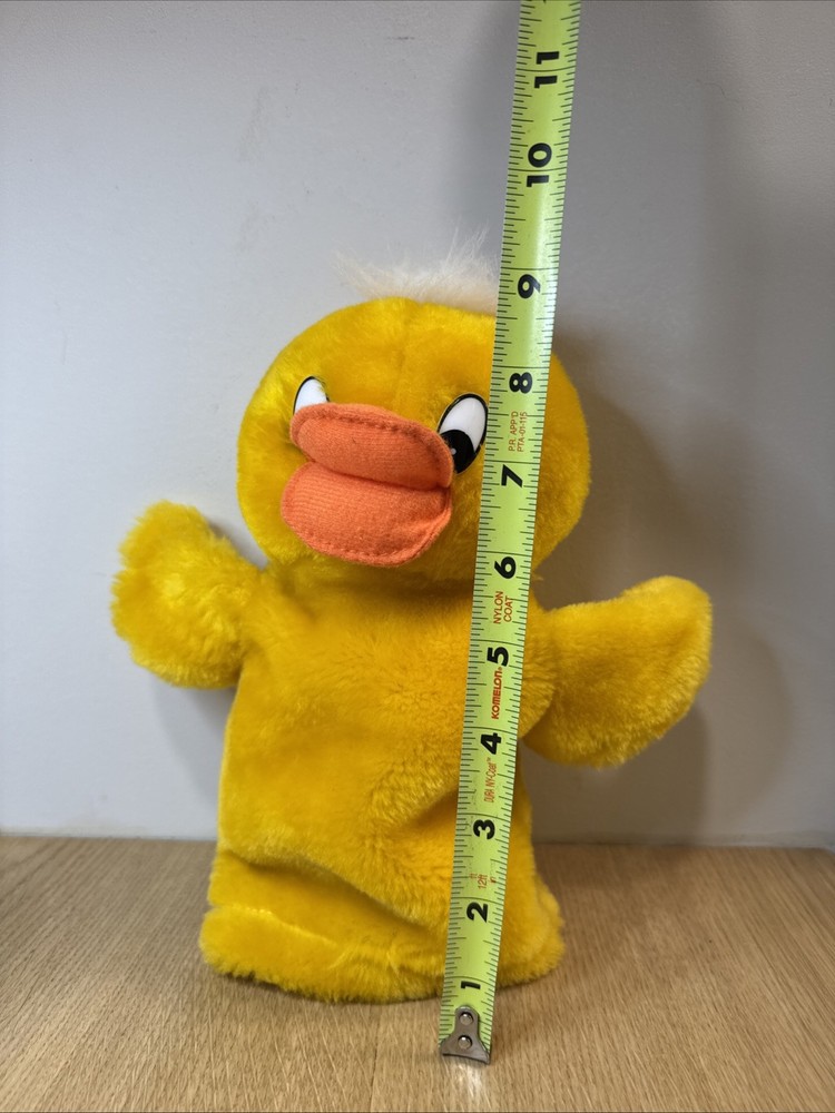 Vintage Plush Yellow Duck Hand Puppet