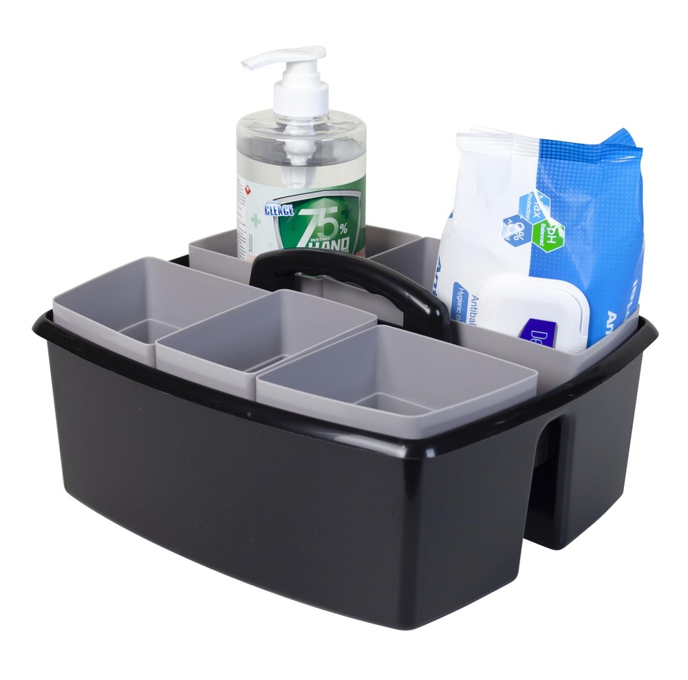 2-Compartment Large Cleaning Caddy – Multipurpose Supply Organizer with Handl...
