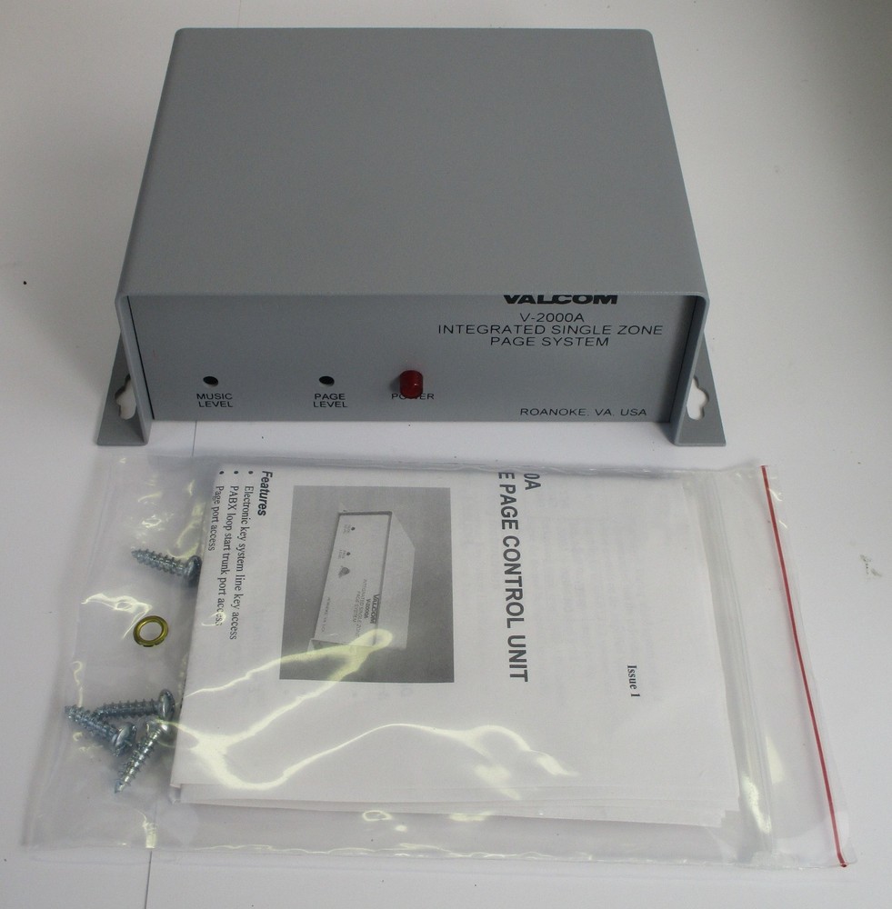 Valcom V-1080-W FlexHorn Speaker & V2000A 1 Zone Page Control
