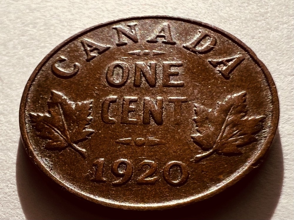 1920 Canada One Cent SMALL- Nice Coin VF CONDITION