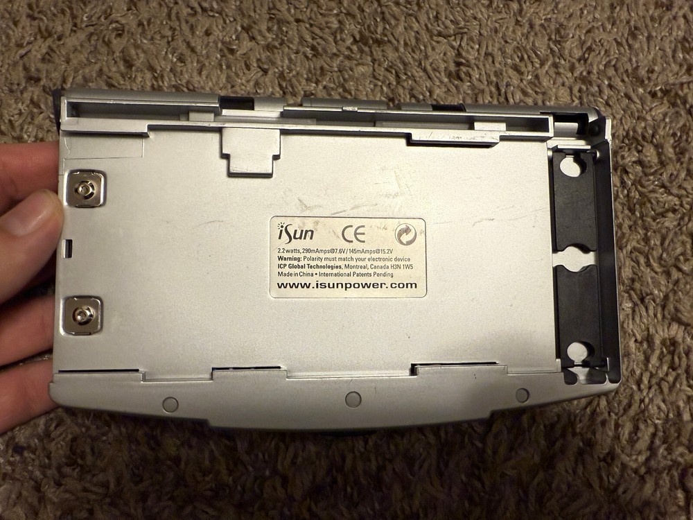 iSun EXECUTIVE SILVER SOLAR PANEL CHARGER by ICP Global Technologies. CHARGES.