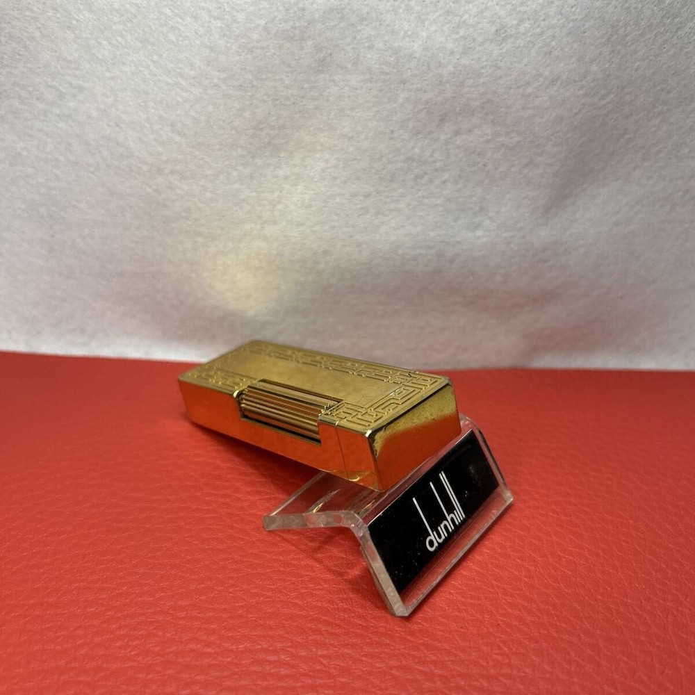 Overhauled Dunhill Rollagas lighter Gold d logo without box