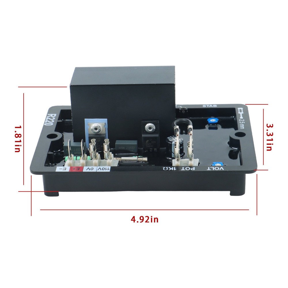 Control Panel Automatic Voltage Regulator Generator AVR R220 Voltage Regulator