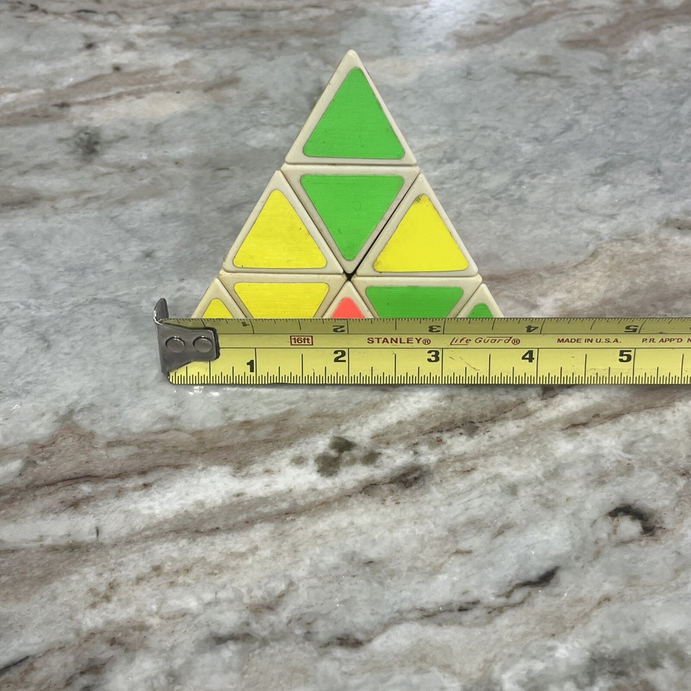 Vintage 1981 TOMY Pyraminx Pyramid Triangle Puzzle Rubik's Cube
