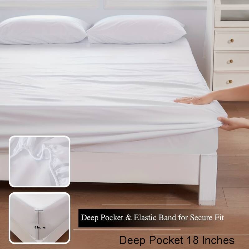2 pack Queen Size Fitted Mattress Protector Cover Fabric Soft & Waterproof
