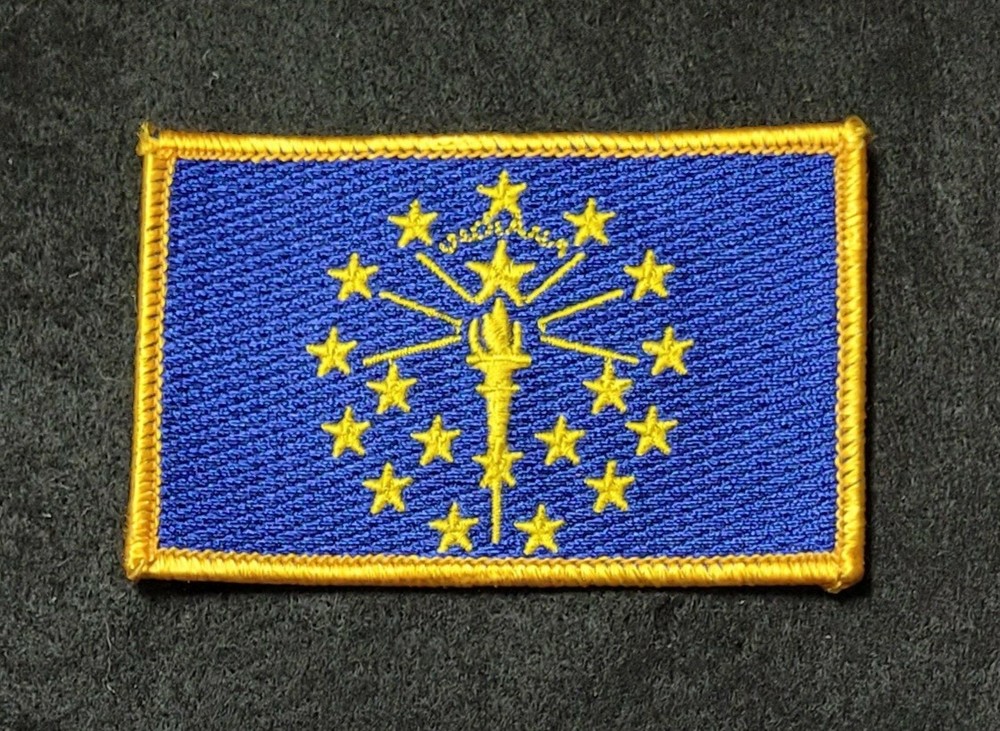 INDIANA STATE FLAG PATCH EMBROIDERED