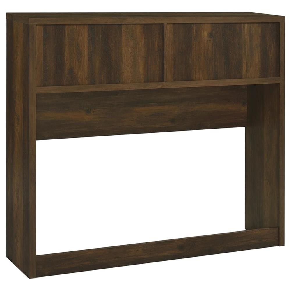 Pemberly Row Transitional 49" Wood Full Bookcase Headboard in Dark Pine
