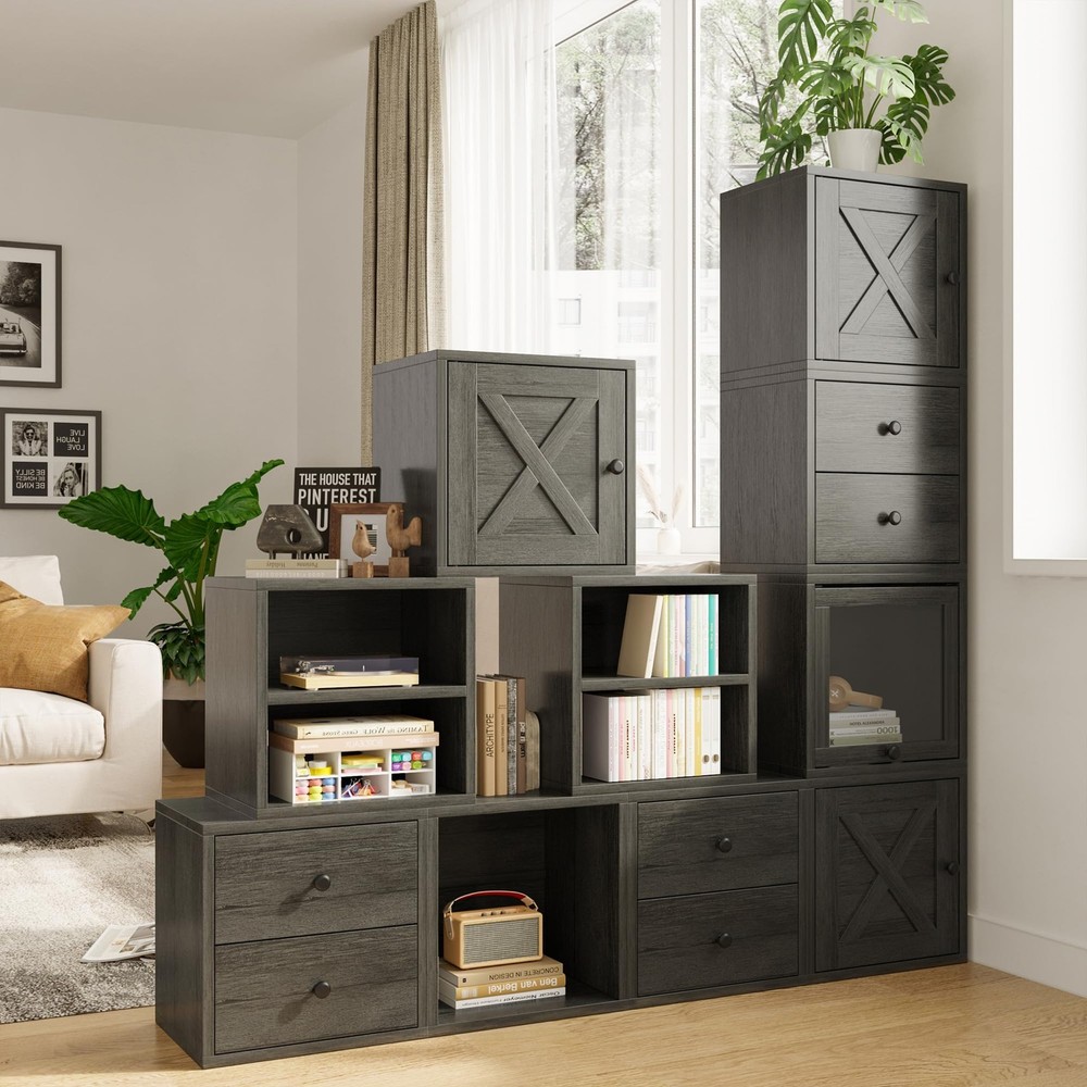 FUSUNBAO Magic Cube Storage Organizer Stackable Cubes for Home Books Clothes