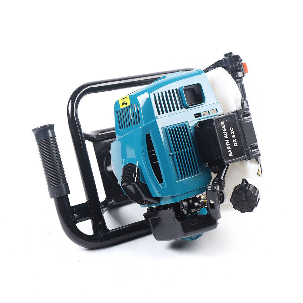 52CC Gas Powered Earth Auger Post Hole Digger with 2 Drill Bits