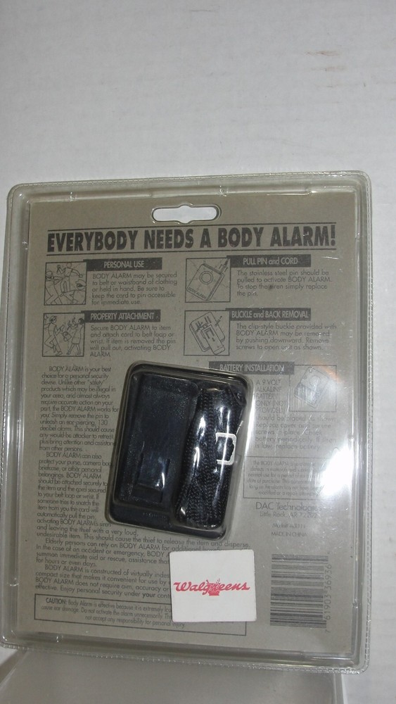 DAC TECH " BODY ALARM" - MULTI PURPOSE ALARM PROTECTION
