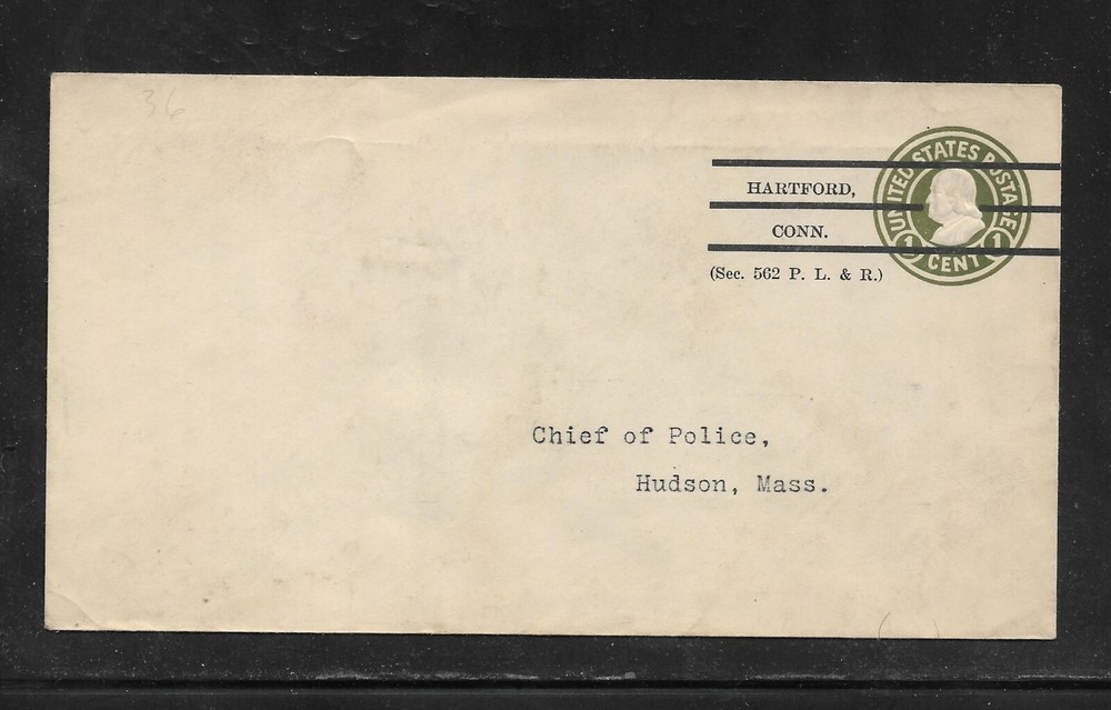 US Precancel Envelope: CT Hartford - 1a2 E 50 36; Used