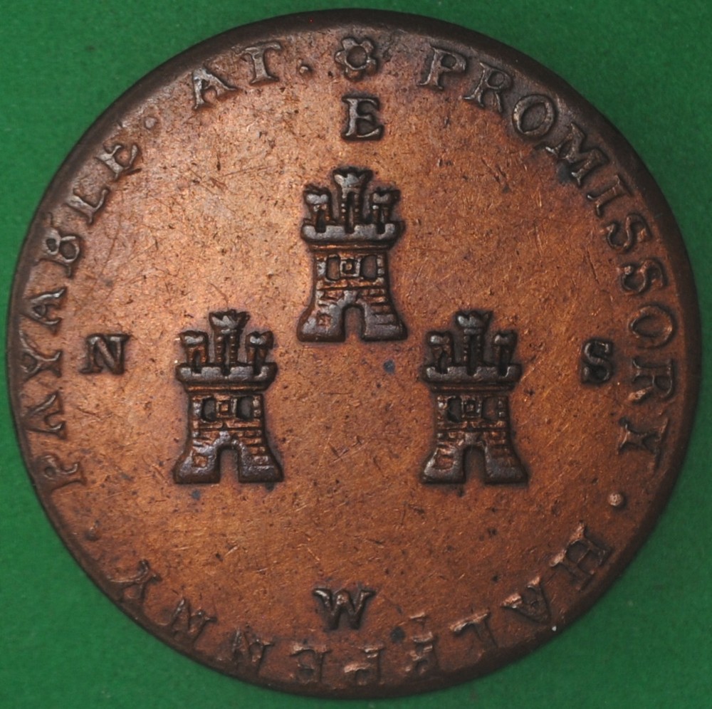 Cheshire Halfpenny XF Details Conder Token
