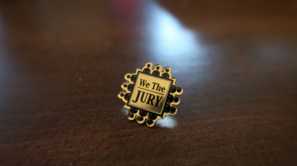 We The Jury Lapel Pin 2cm