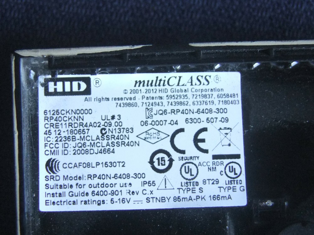 HID 6125CKN0000 RP40 MultiCLASS Wall Switch Smart Card Reader