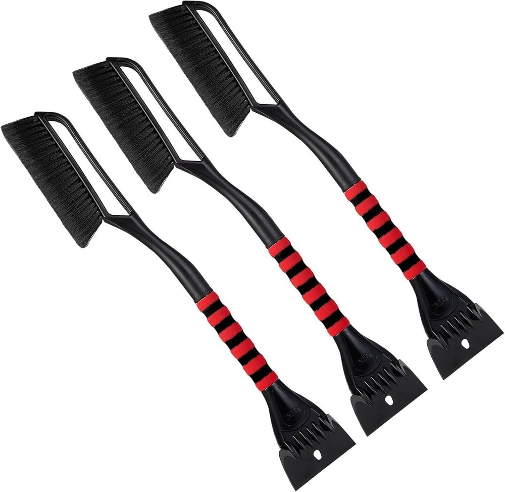 27" Ice Scraper Snow Brush 3 Pack, Wider Snow Scraper4.73" Width Snow Removal...