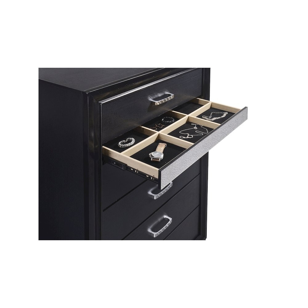 Miranda 5-piece Full Bedroom Set Black