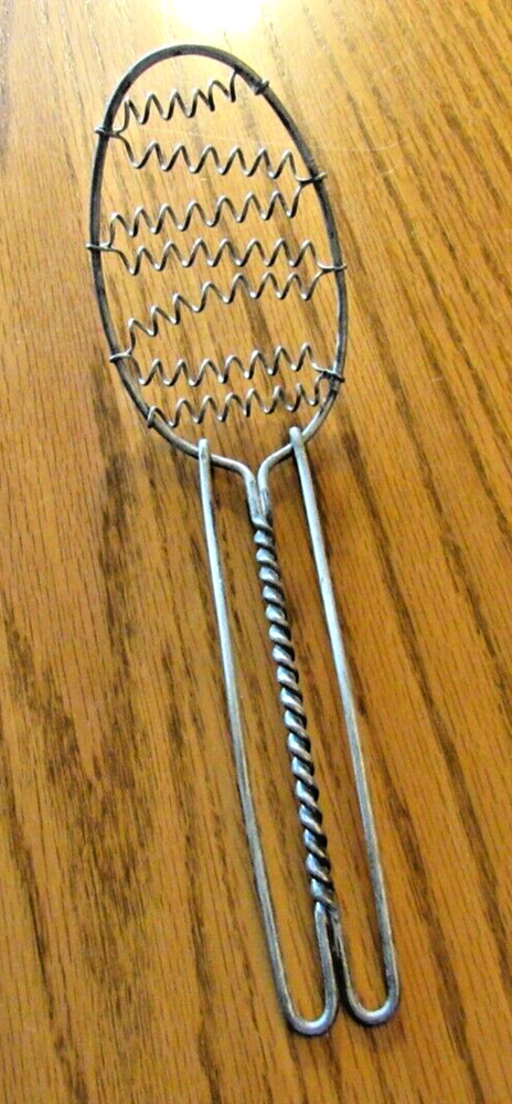 WIRE STRAINER Twisted Metal, APPROXIMATE AGE 1920 PRIMITIVE