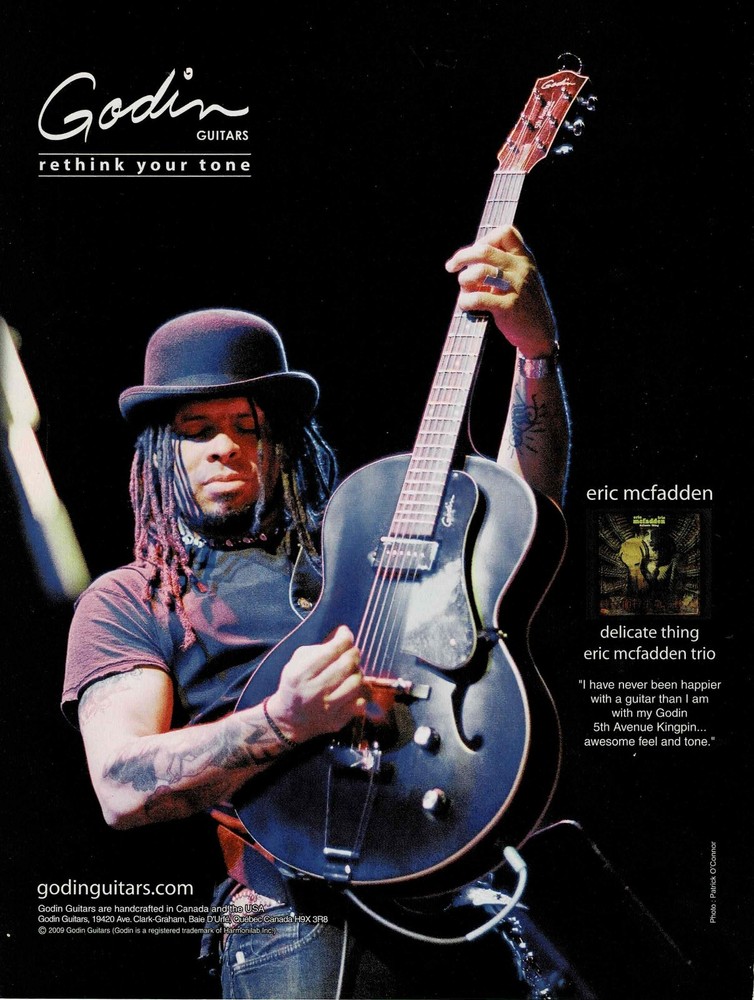 Eric McFadden - Godin Guitars - 2010 Print Advertisement