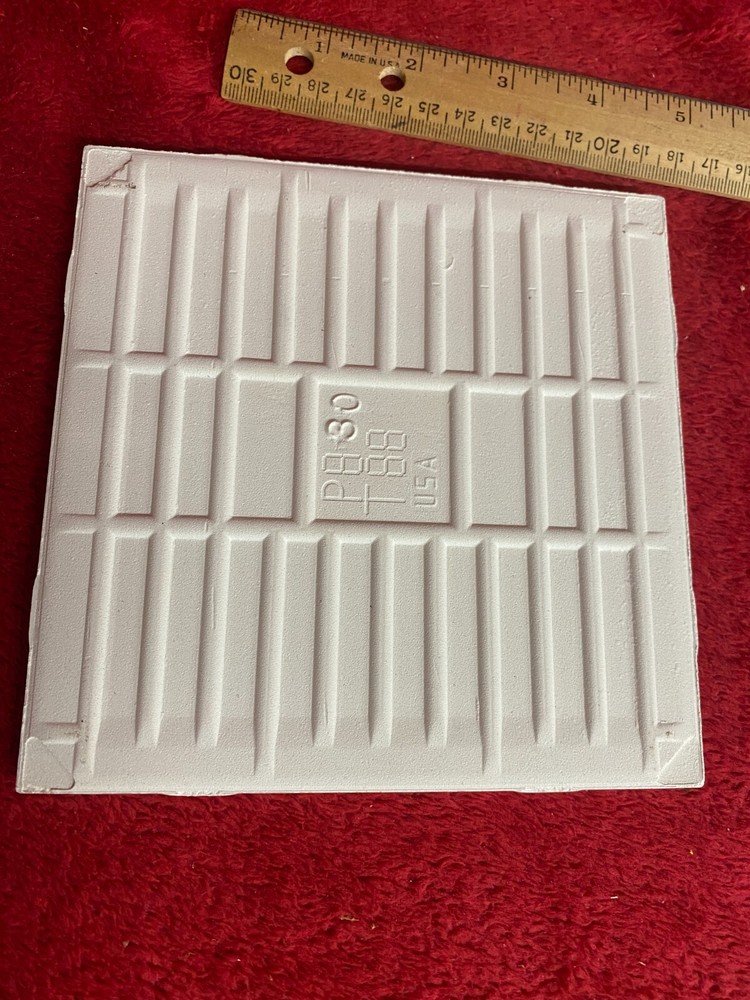 Handmade Ceramic Tile Trivet with Abstract Rainbow Line Dot Echo Design