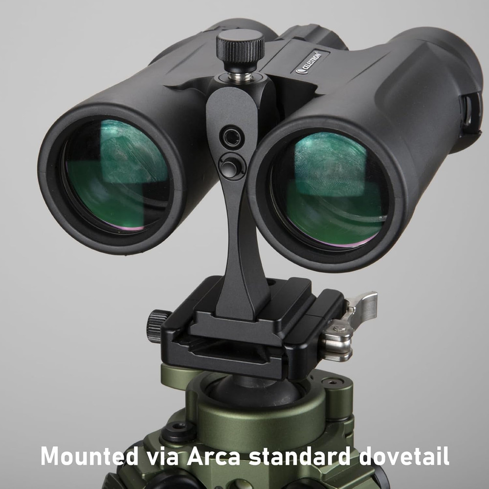 Binocular Tripod Adapter | Quick Release, 1/4"-20 Thread & Arca-Dovetail, CNC Al