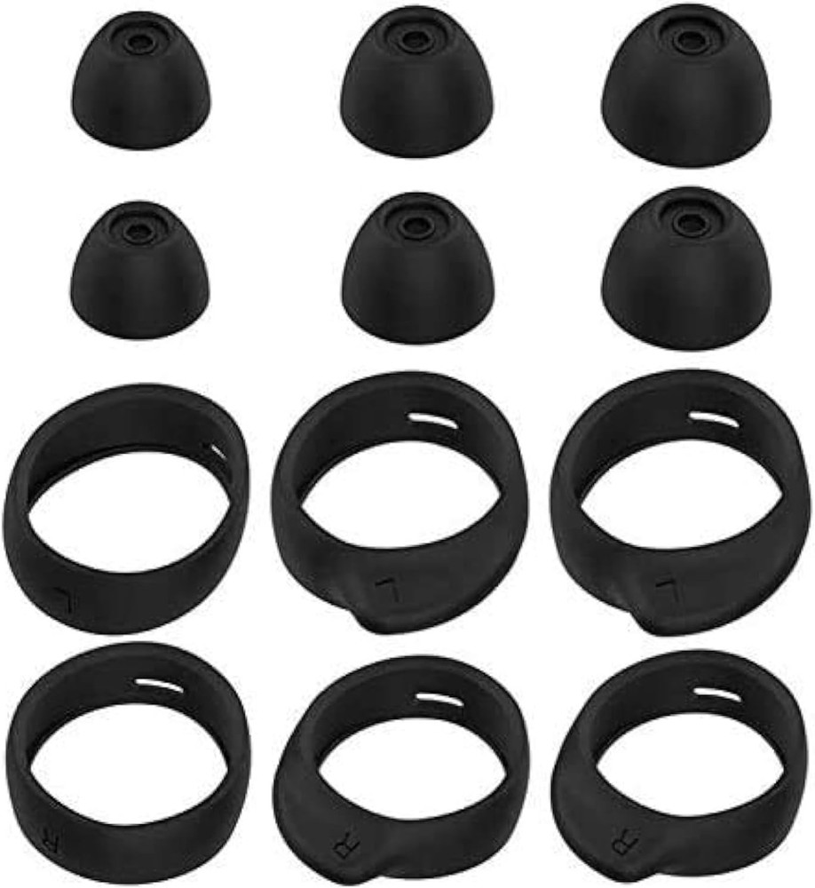 Replacement for Samsung Galaxy Bud+ Plus Ear Tips Wing 12 PCS Black