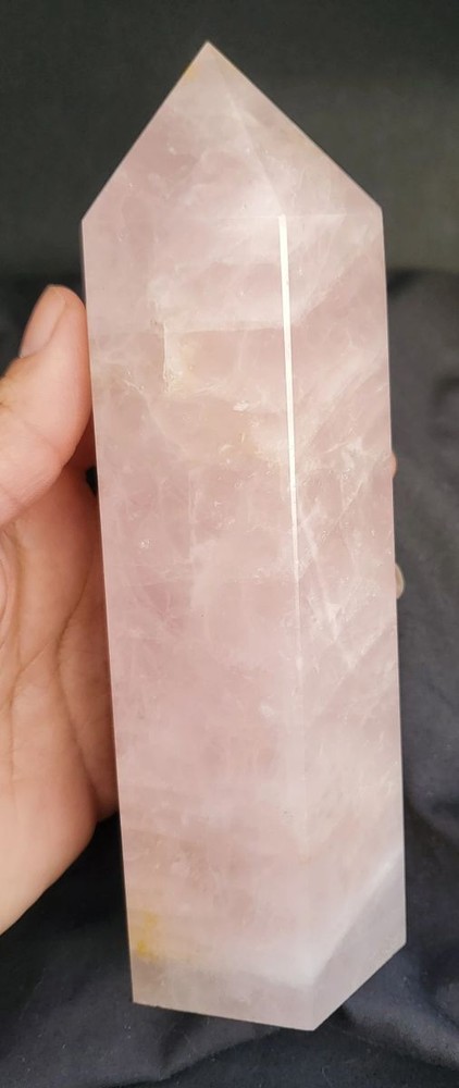 Rose Quartz Point Tower 7" Large