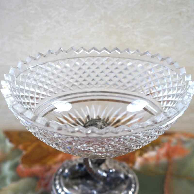 Vintage German Crystal Silver Centerpiece