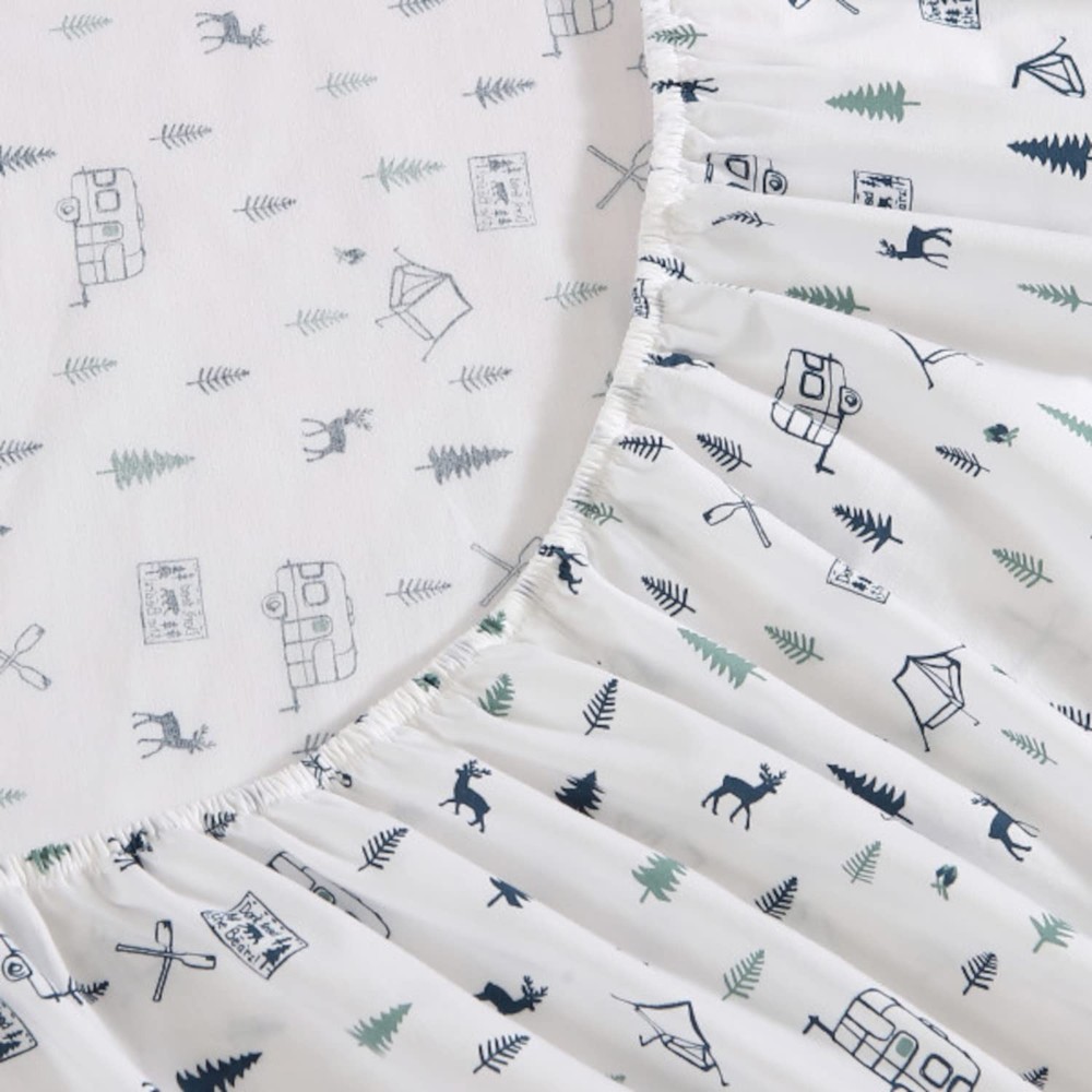 Eddie Bauer - Full Sheets, Cotton Percale Bedding Set, Crisp Cool Home Decor,