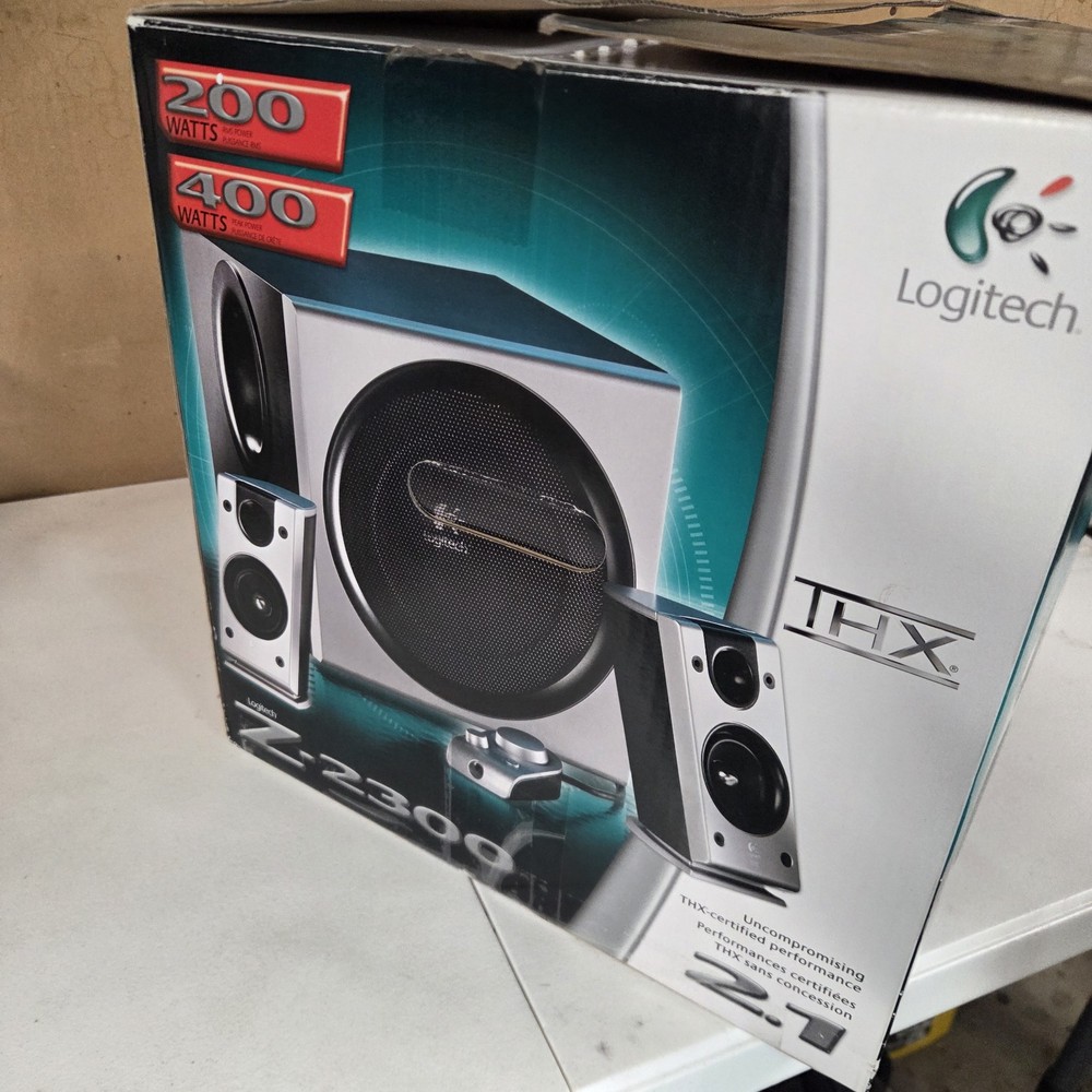 Logitech Z-2300 Computer Speakers THX w/ Subwoofer - EUC