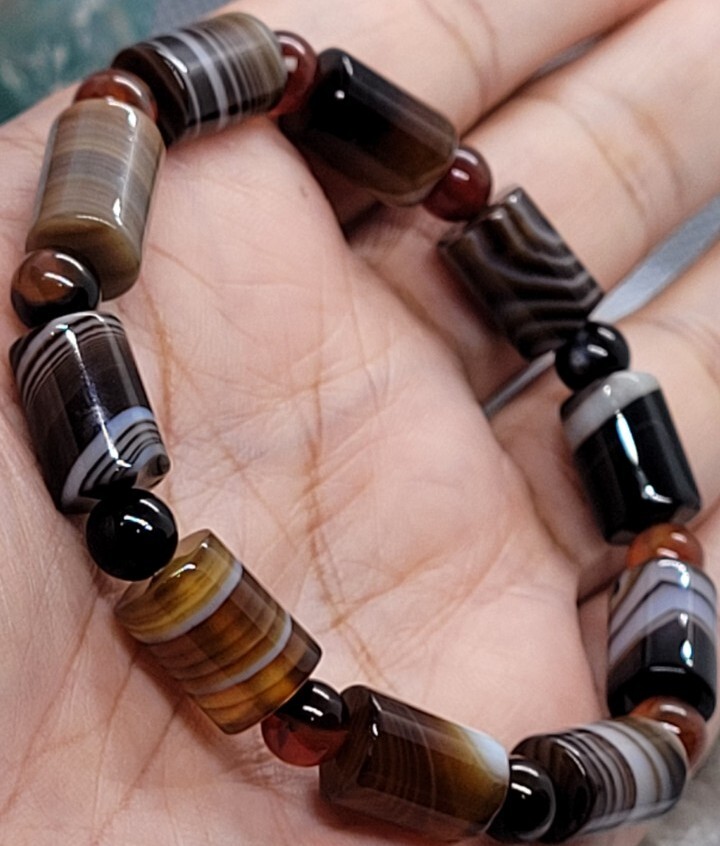 Coffee Lace Agate 8mm Bracelet