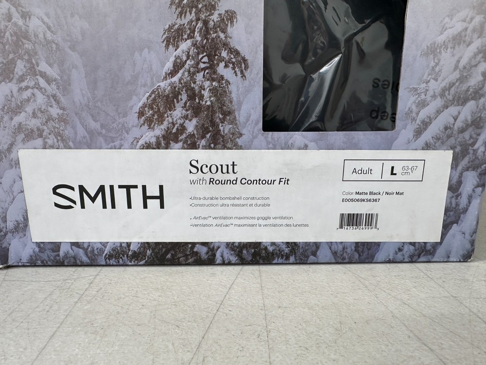 SMITH OPTICS Scout Round Contour w/ Bombshell Construction - Matte Black - Large