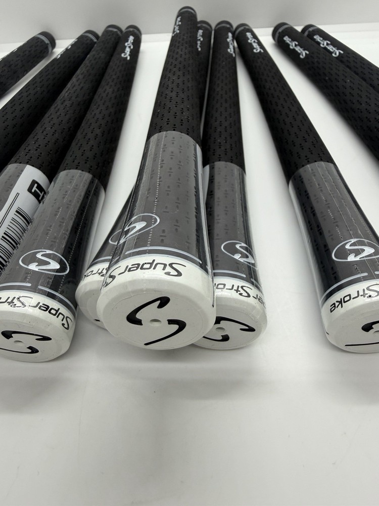 Super Stroke WHITE CAP S-Tech Black Standard Grips x 10