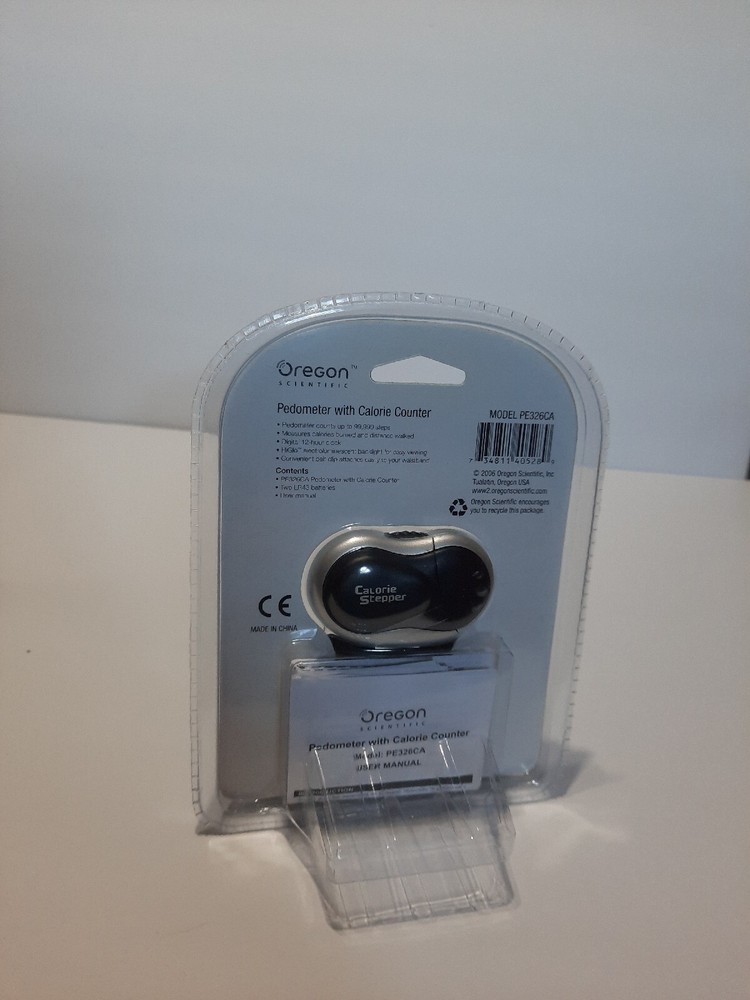 Oregon Scientific Digital Pedometer With Clock Model PE320 New Sealed Container