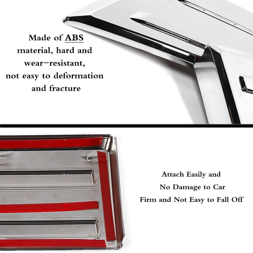 Front Bumper Corner Protector Cover Trim Accessories + Chrome