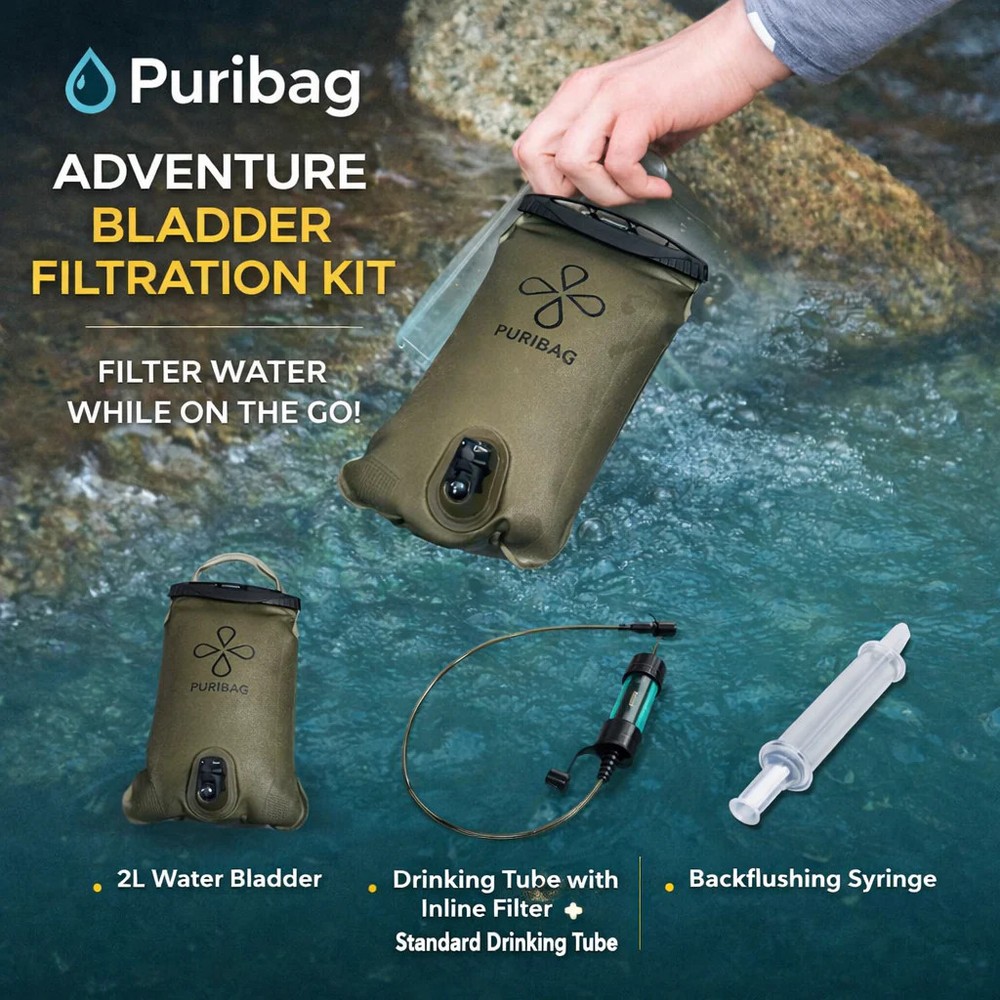 Puribag - Adventure Hydration Bladder 2L Water Purification System